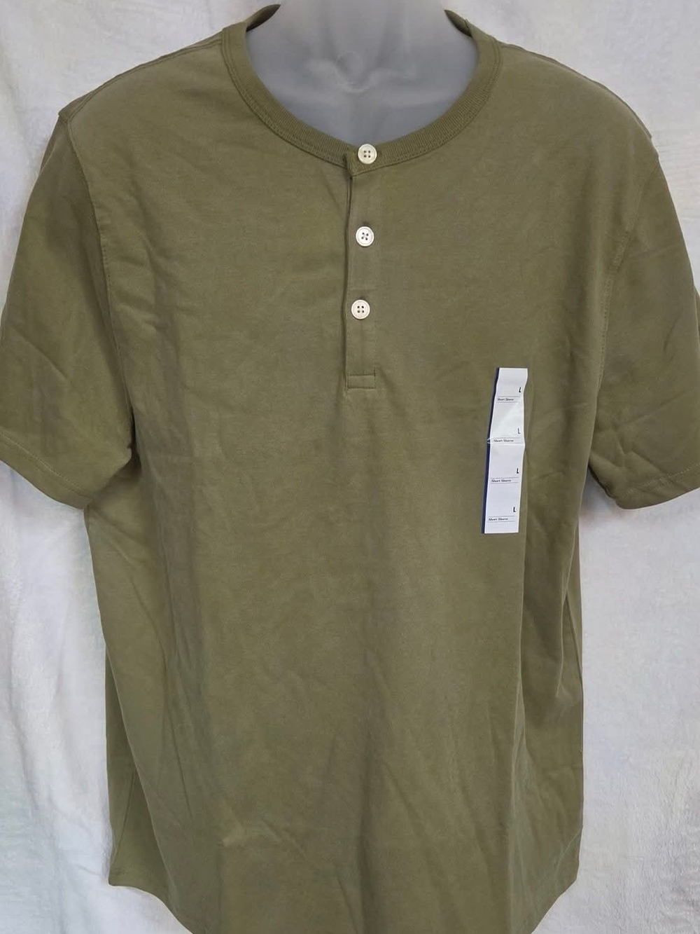 Goodfellow & Co Olive Short Sleeve Henley Tee